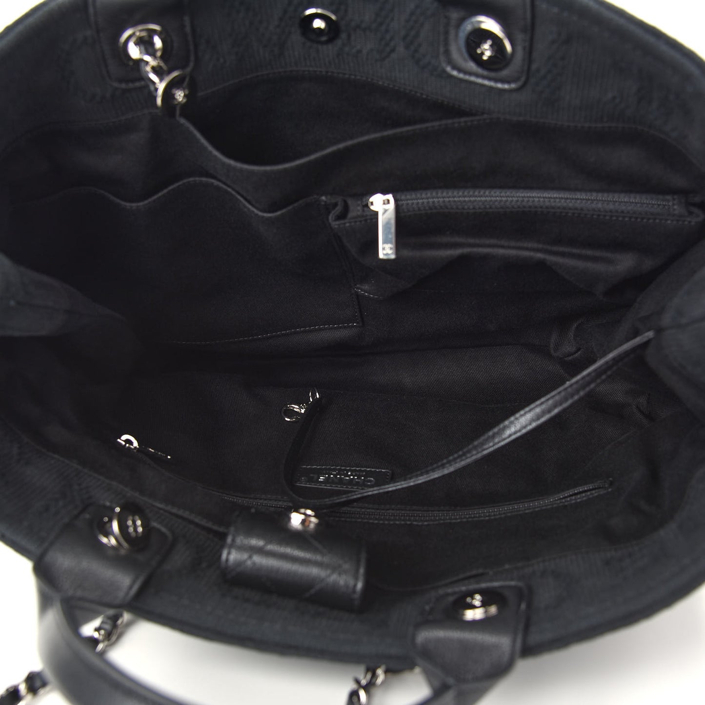 Canvas Large Double Face Shopping Tote Black