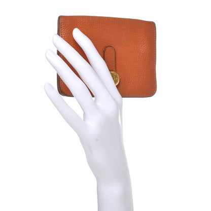 Hermes Togo Dogon Card Case Key Holder Orange 2 of 11