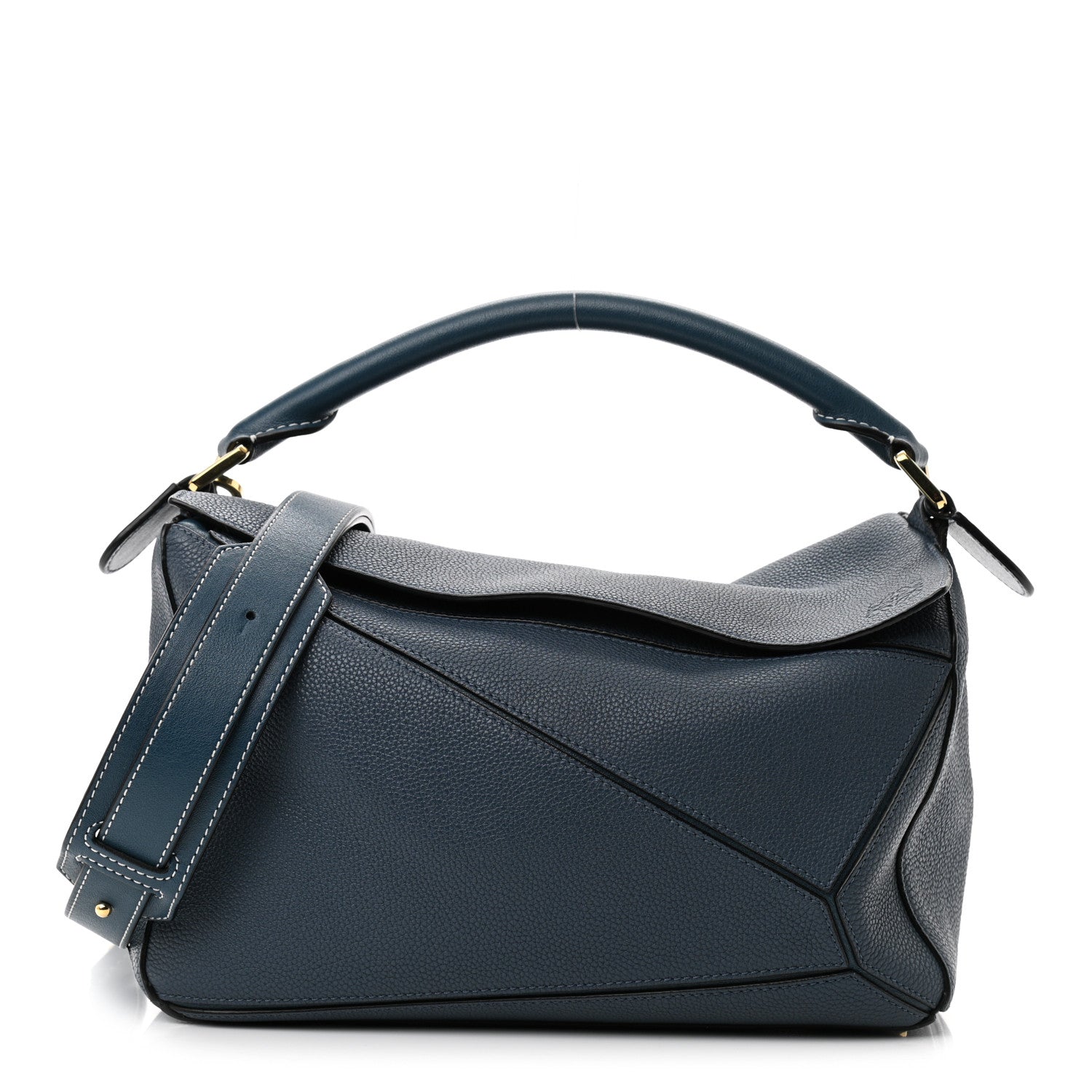 Loewe Calfskin Medium Puzzle Bag Marine 1 of 9