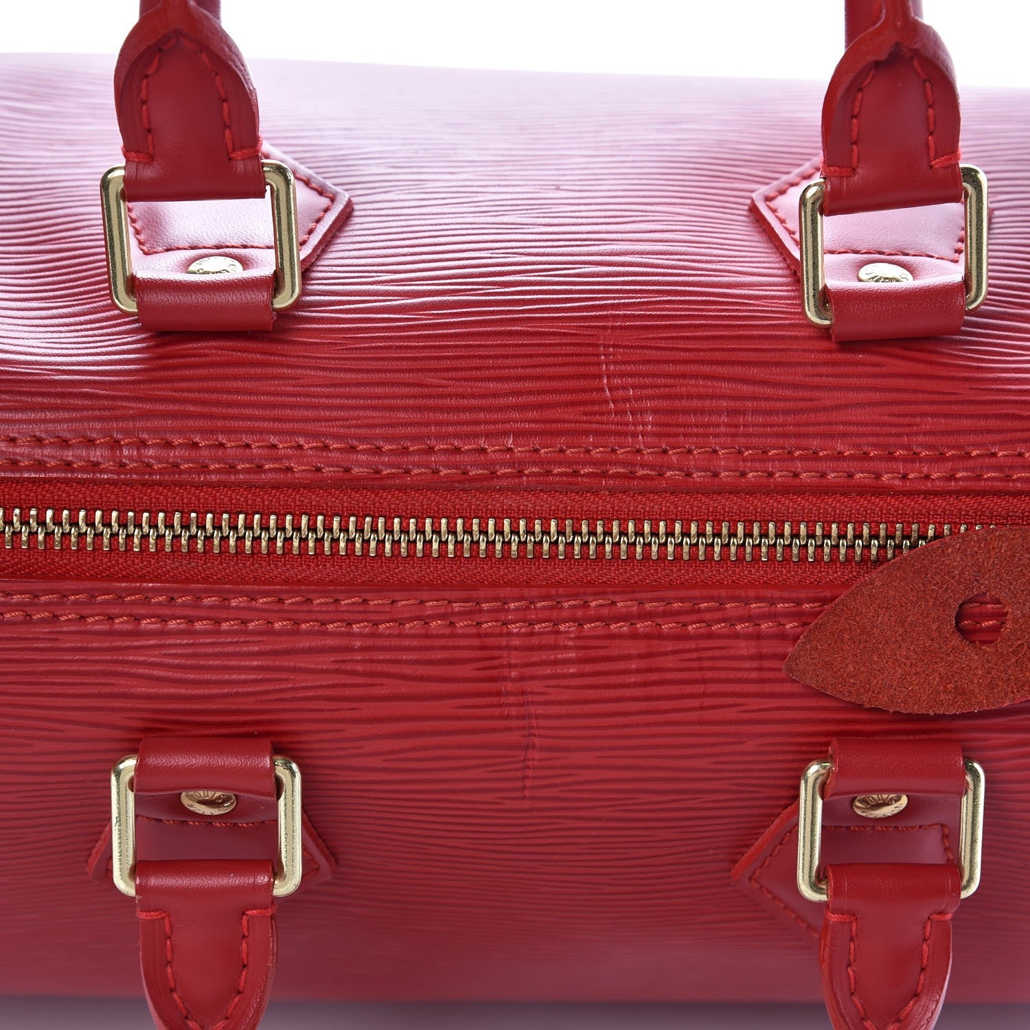 Louis Vuitton Epi Speedy 25 Castillan Red 9 of 9