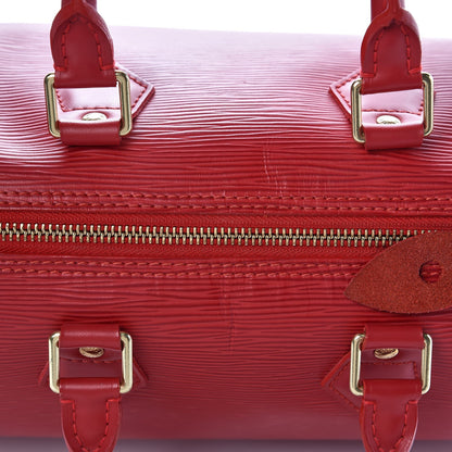 Louis Vuitton Epi Speedy 25 Castillan Red 9 of 9