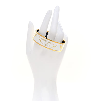 Hermes Enamel Printed Wide Brides De Gala Tattoo Bracelet 62 Cuivre 2 of 6