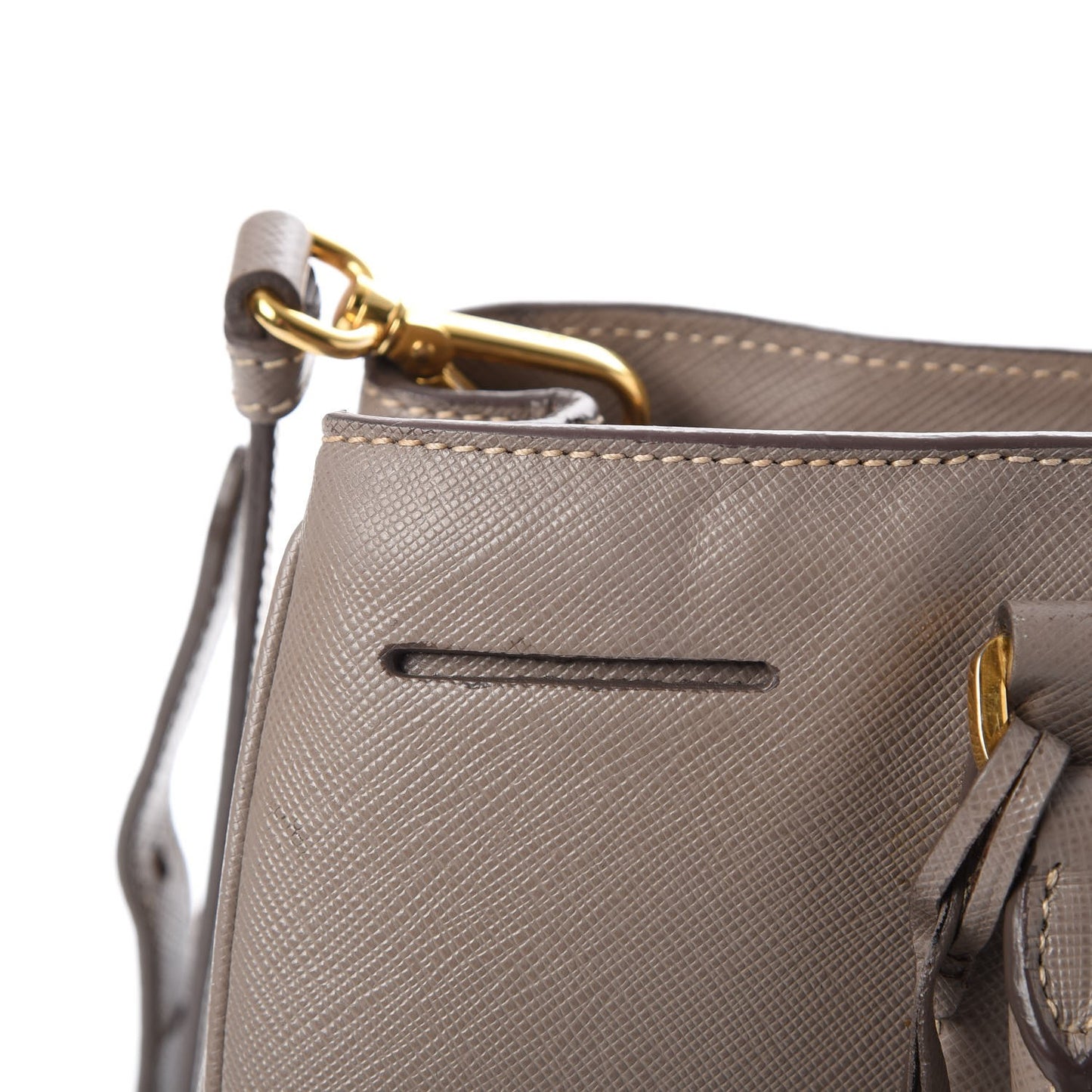 Saffiano Lux Medium Tote Argilla