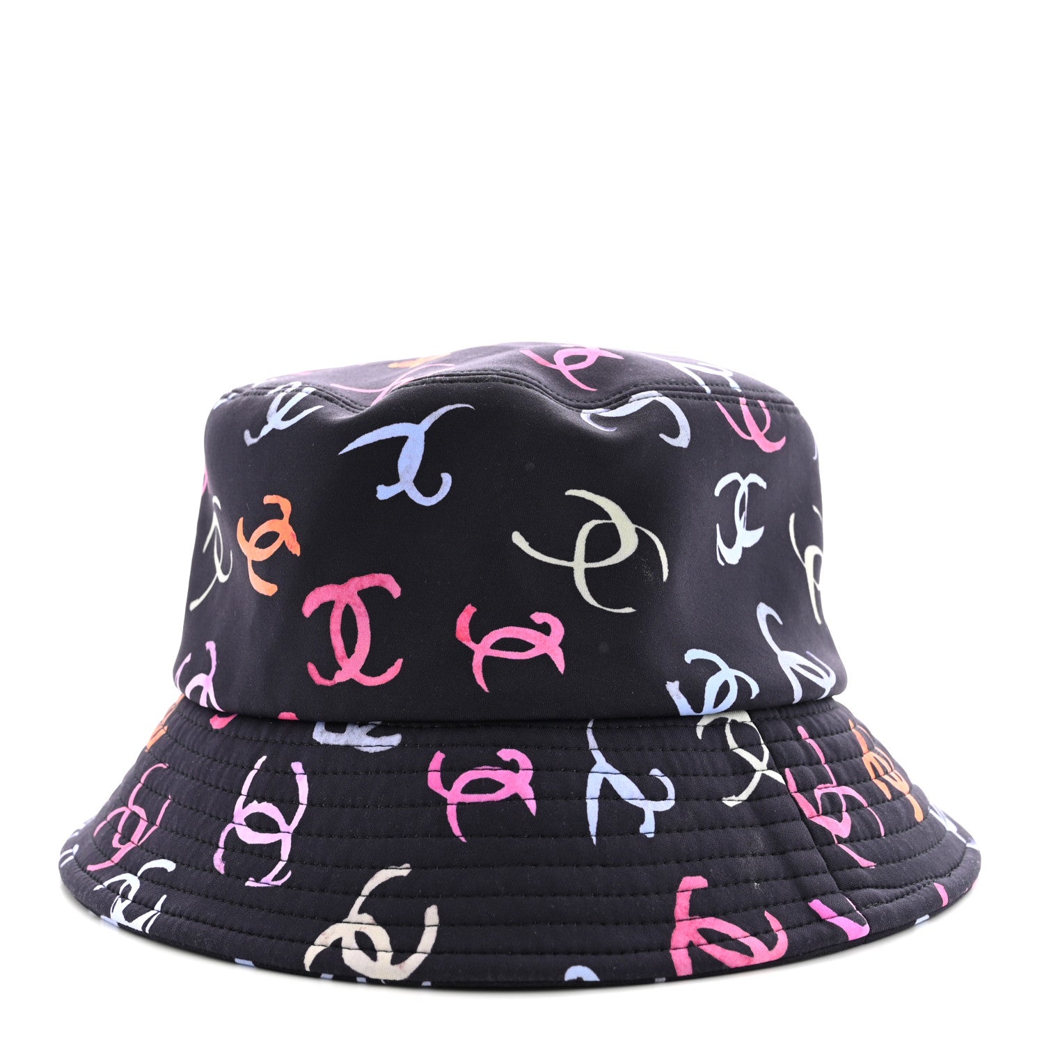 Chanel Nylon CC Bucket Hat S Black Multicolor 1942112 – FASHIONPHILE