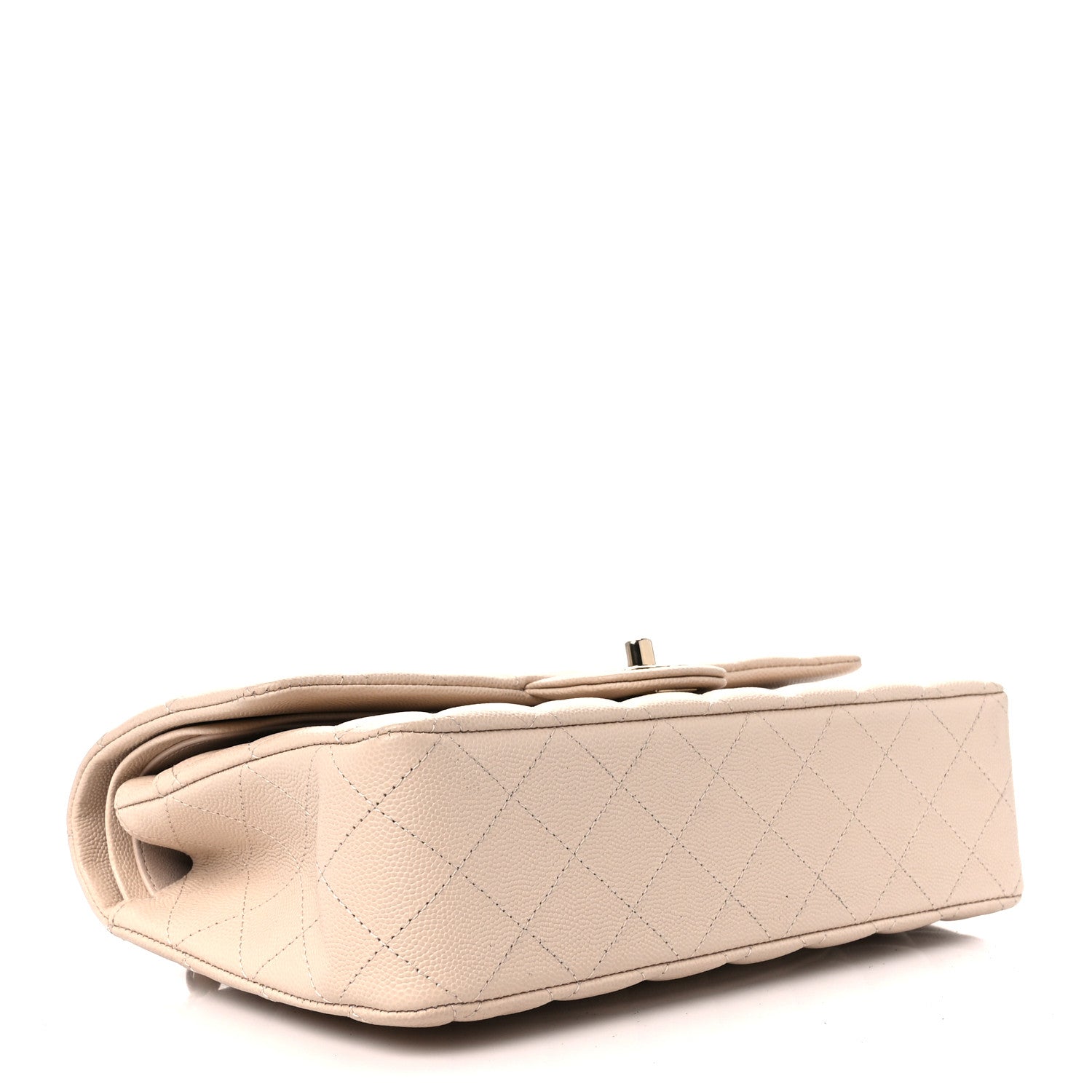 Chanel Caviar Quilted Medium Double Flap Ecru 5 of 12