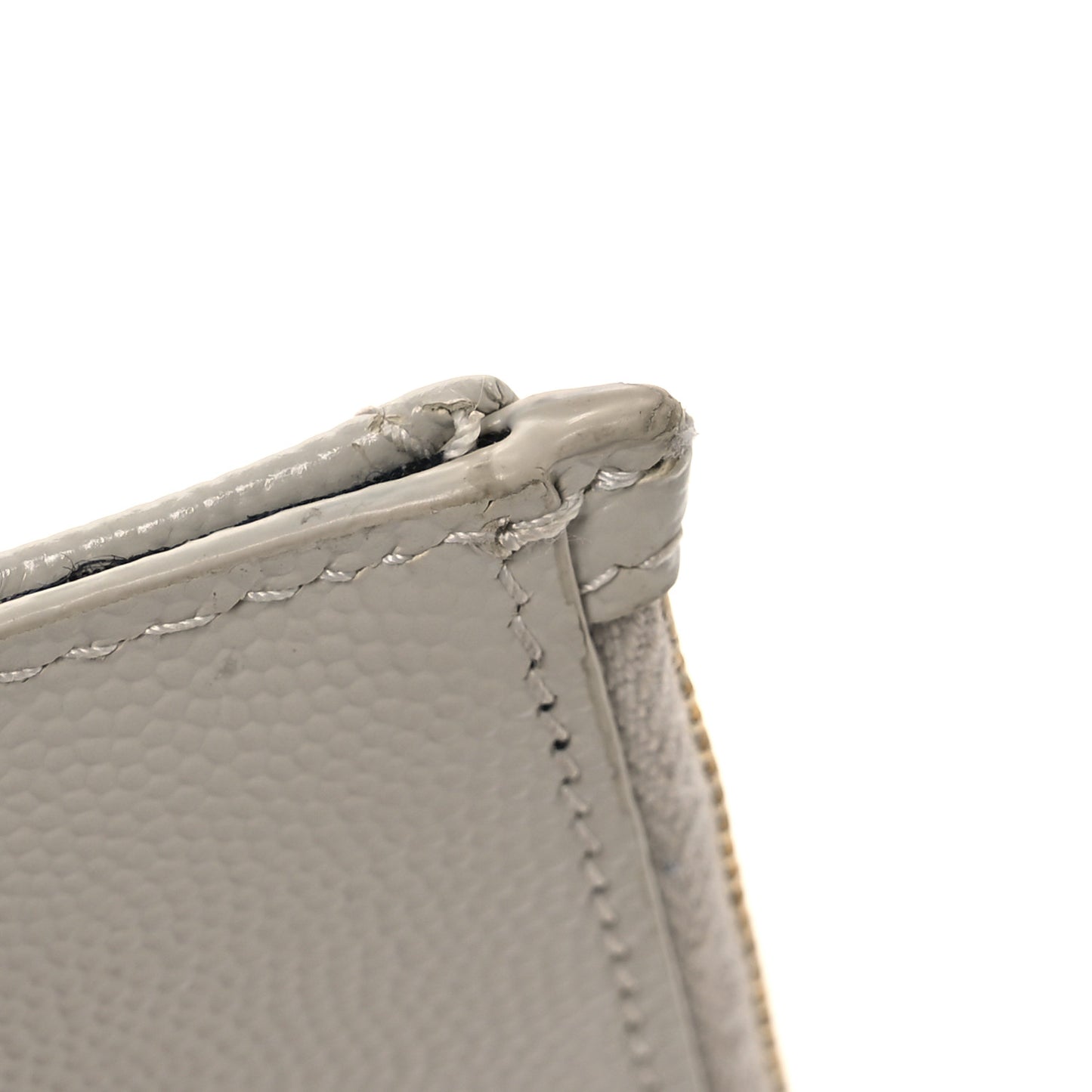 Monogram Grain de Poudre 5 Fragments Zip Pouch Card Holder Blanc Vintage