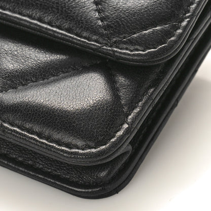 Chanel Lambskin Enamel Quilted Pending CC Flap Belt Bag Black 9 of 10