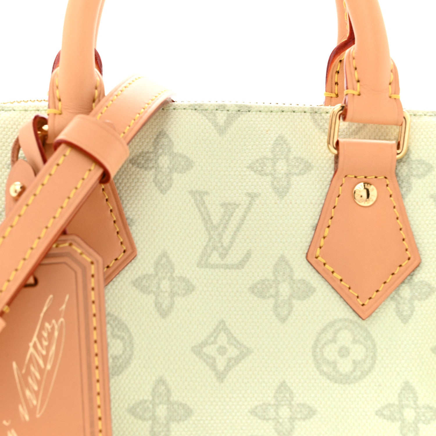 Louis Vuitton Monogram Origine Lin Speedy Bandouliere 20 Vert Asniere 7 of 11