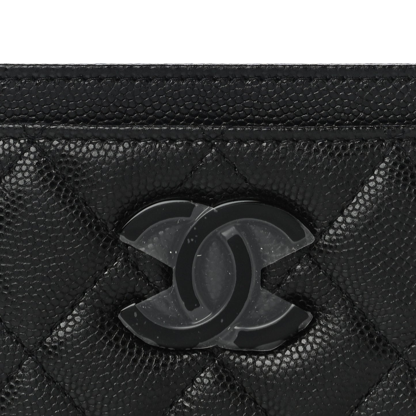 Caviar Quilted My Everything Card Holder Black