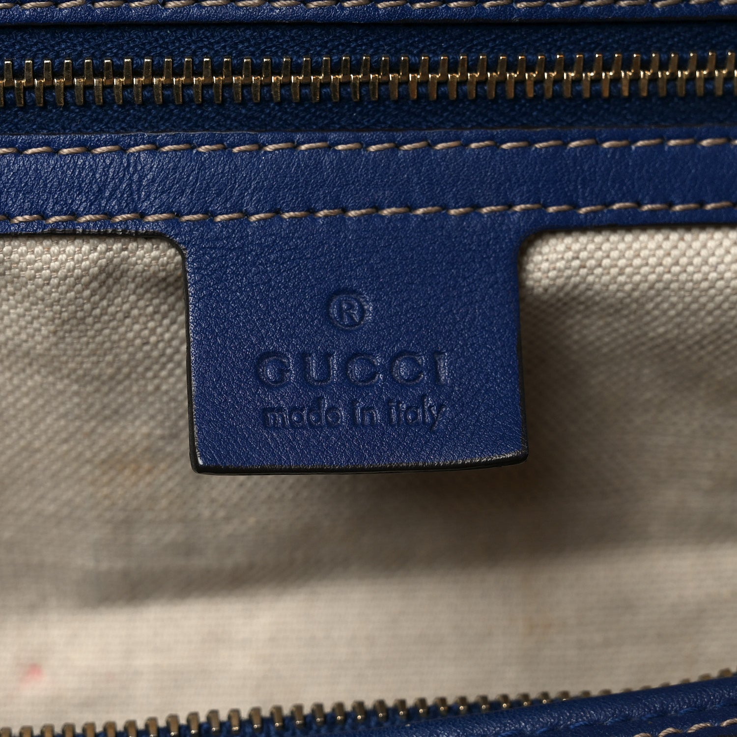 Gucci GG Plus Monogram Medium Boston USA Flag Unicef Duffle Blue 5 of 11