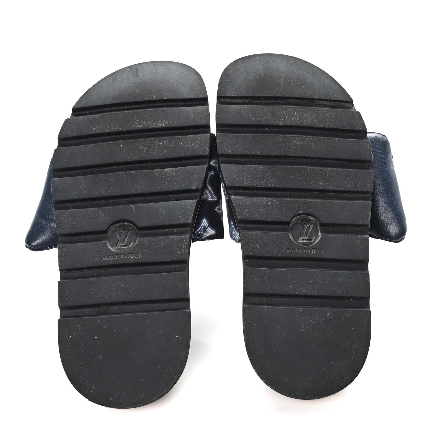 Louis Vuitton Nylon Monogram Womens Pool Pillow Comfort Mules 39 Navy Blue 6 of 9