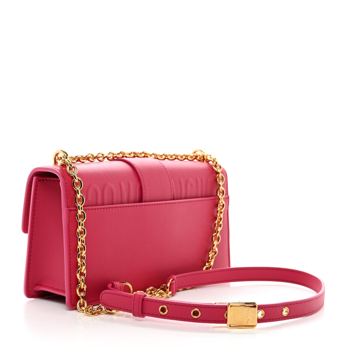 Grained Calfskin 30 Montaigne East West Chain Flap Bag Passion Pink