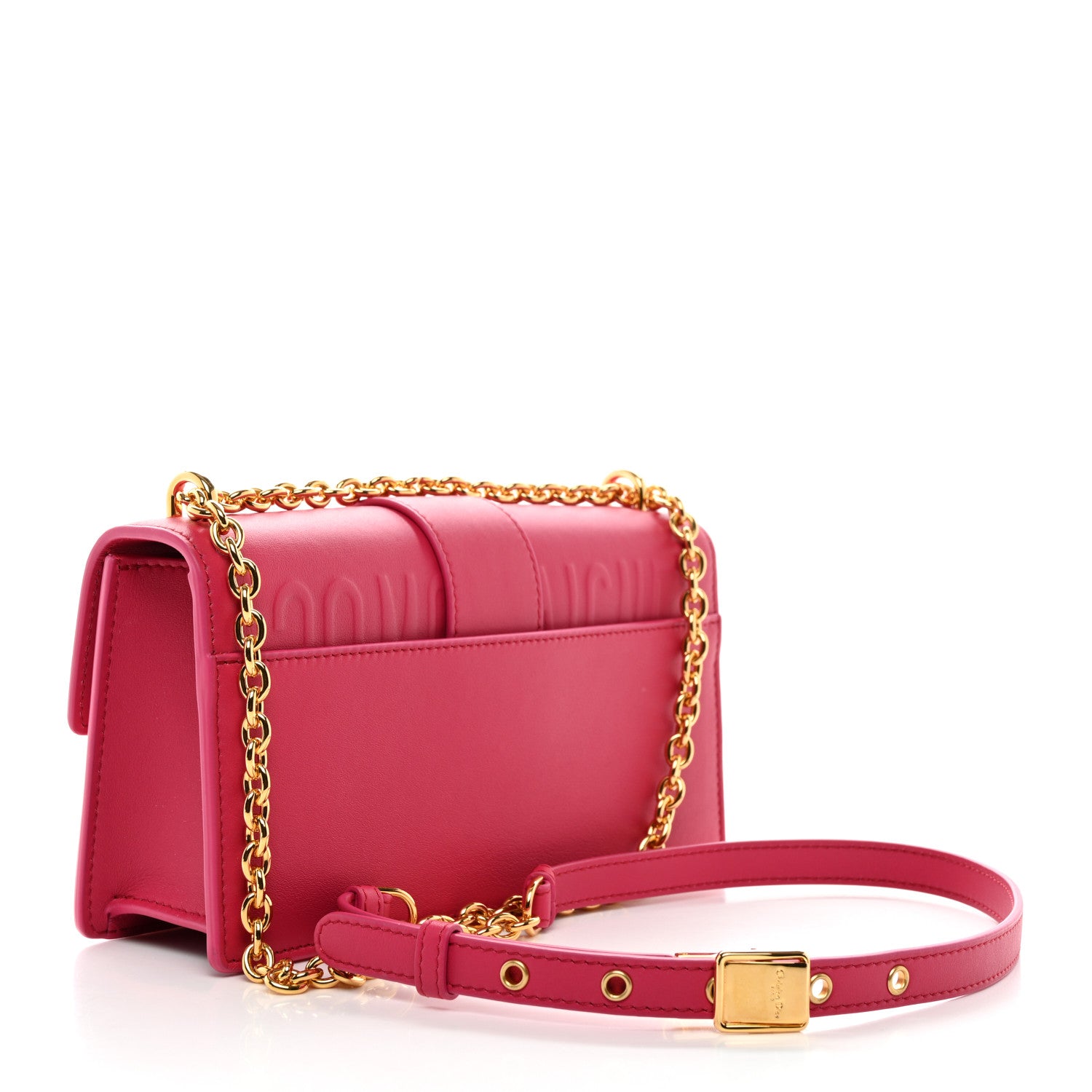 Christian Dior Grained Calfskin 30 Montaigne East West Chain Flap Bag Passion Pink 3 of 9