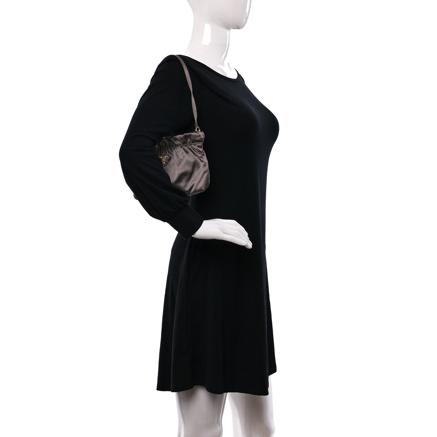 Satin Raso Shoulder Bag Fumo