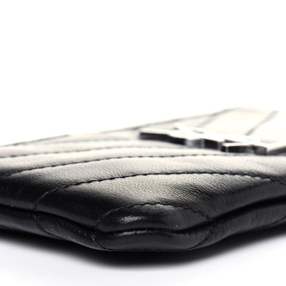 Saint Laurent Calfskin Matelasse Monogram Key Pouch Black 8 of 11