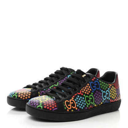 Gucci GG Supreme Monogram Psychedelic Womens Ace Sneakers 35.5 Black Multicolor 3 of 11