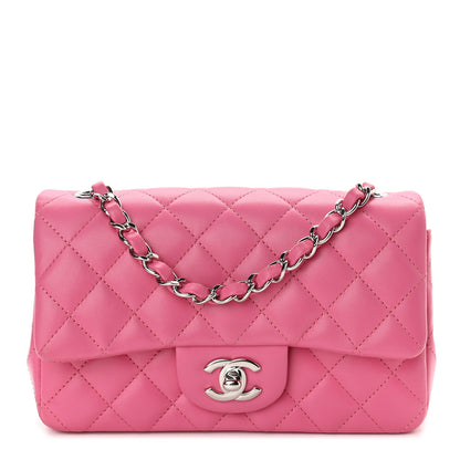 Chanel Lambskin Quilted Mini Rectangular Flap Pink 1 of 10
