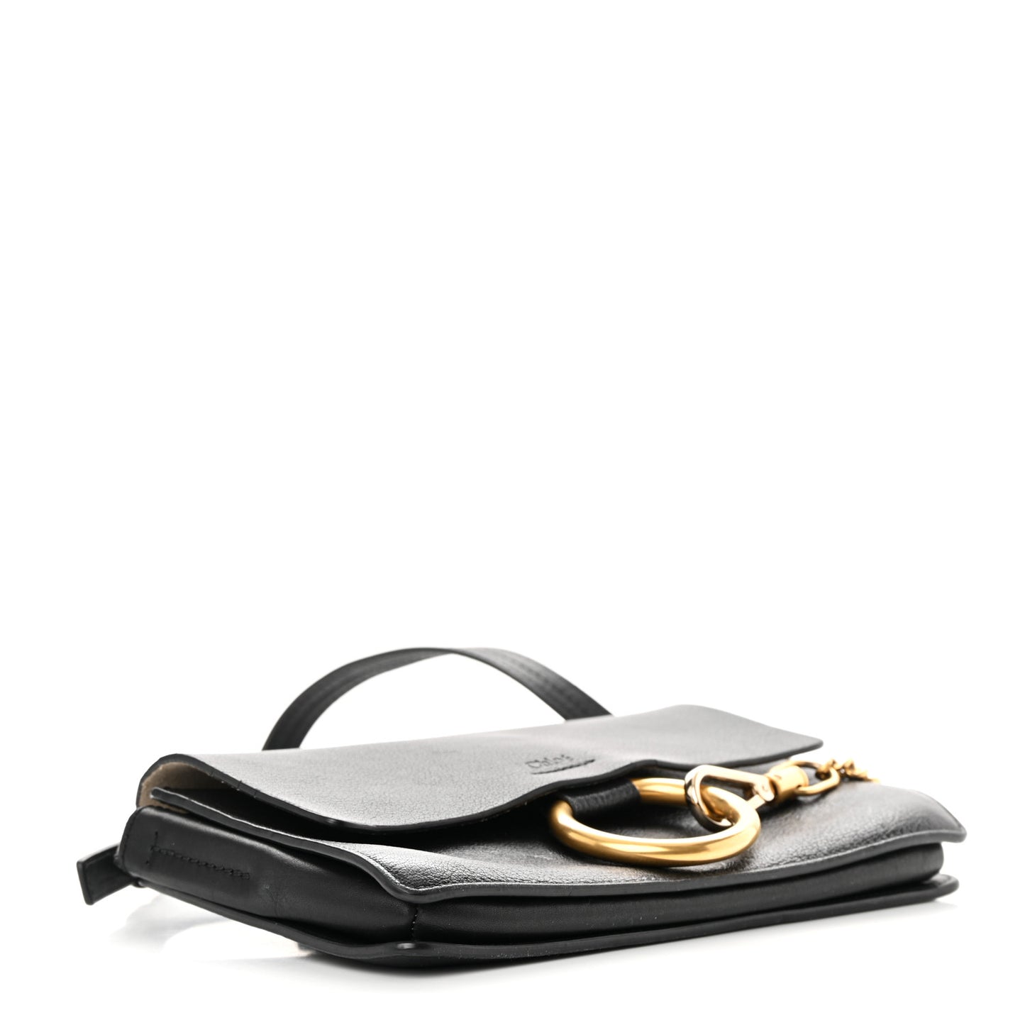Goatskin Small Faye Shoulder Bag Black