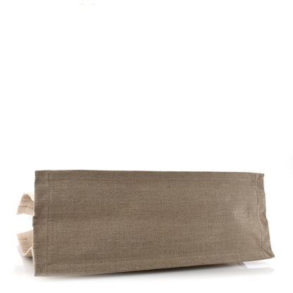 Saint Laurent Linen Calfskin Rive Gauche Tote Optic White 4 of 11