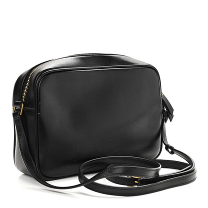Saint Laurent Calfskin Leopard Print Monogram Lou Camera Bag Black 2 of 11