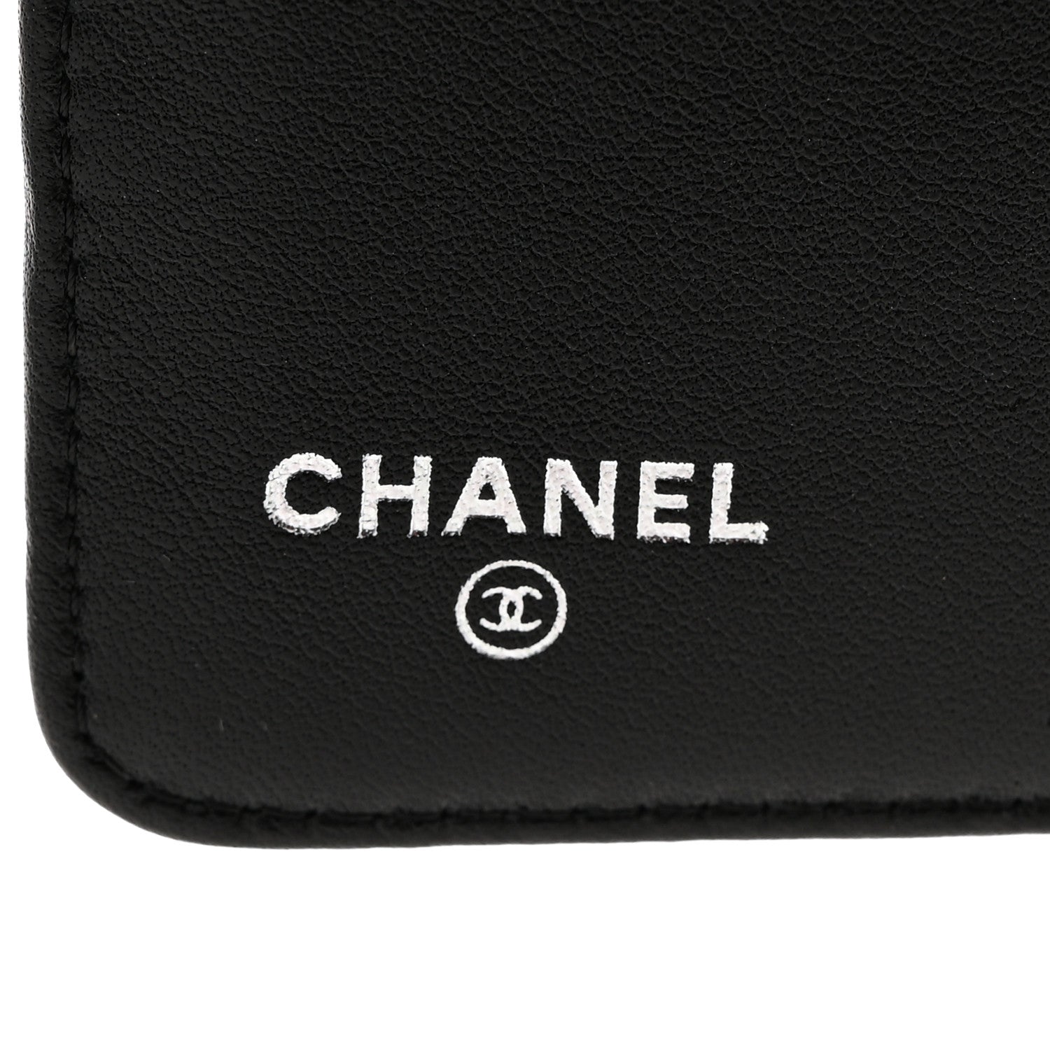 Chanel Patent Camellia Embossed Zipped Pocket Wallet Black 6 of 9