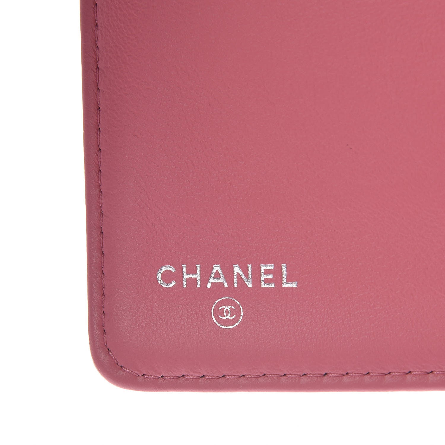 Chanel Calfskin Chevron Quilted Boy Yen Wallet Pink 6 of 15