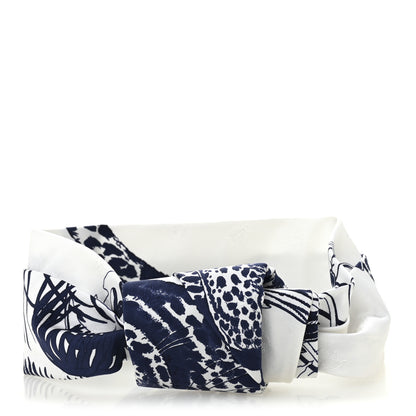 Hermes Silk Nijinski Headband M White Marine 1 of 4