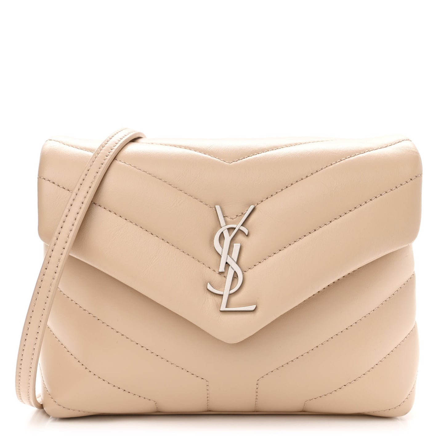 Calfskin Y Quilted Monogram Toy Loulou Crossbody Bag Light Natural