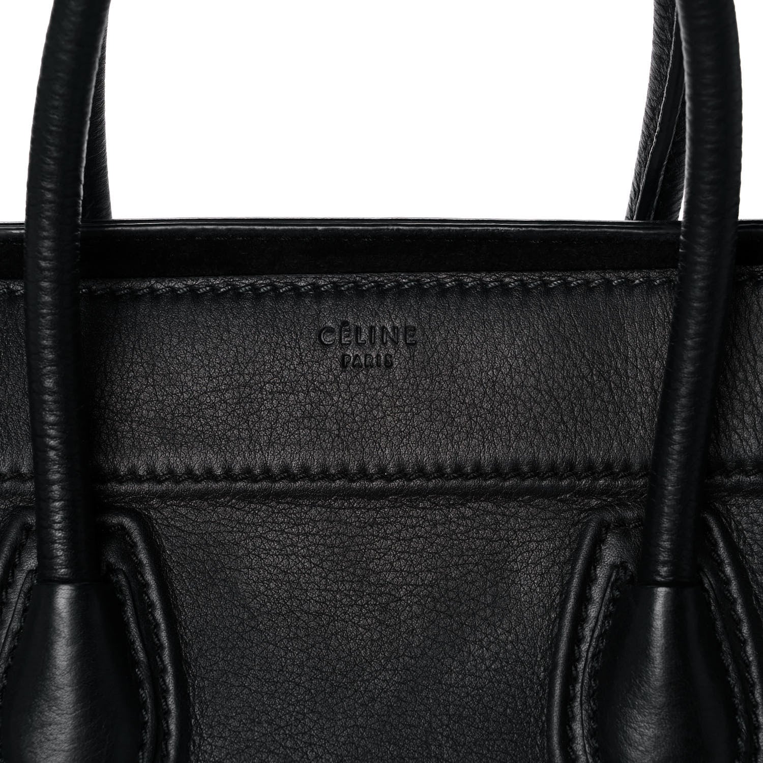 Celine Supple Calfskin Medium Phantom Luggage Black 7 of 13