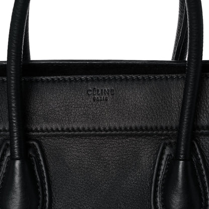 Celine Supple Calfskin Medium Phantom Luggage Black 7 of 13