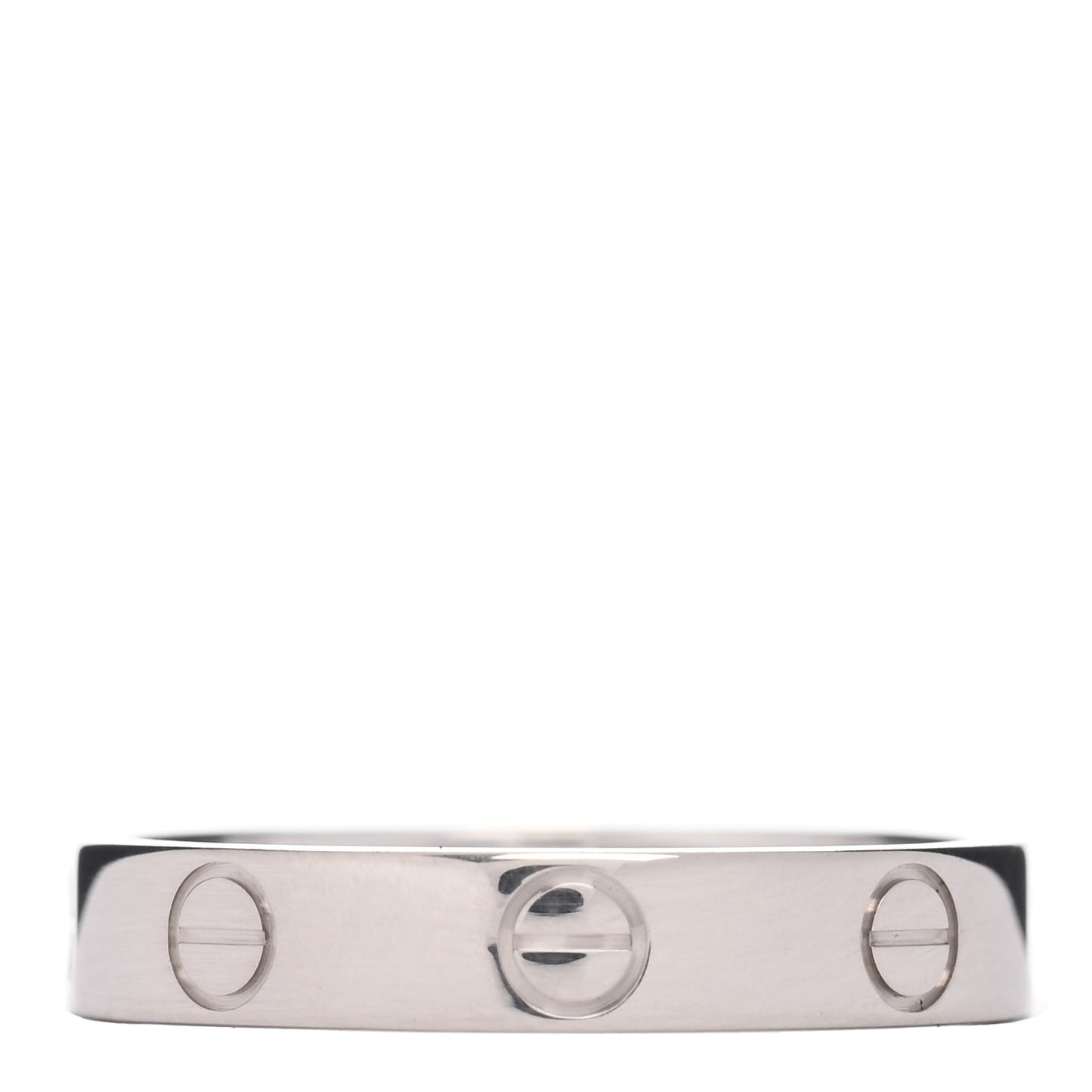 18K White Gold 3.5mm LOVE Wedding Band Ring 53 6.25