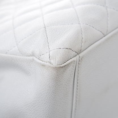 Chanel Caviar Quilted Grand Shopping Tote GST White 20 of 24