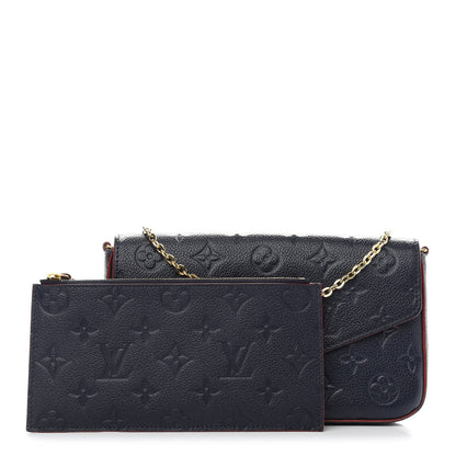 Louis Vuitton Empreinte Pochette Felicie Chain Wallet Marine Rouge 3 of 11