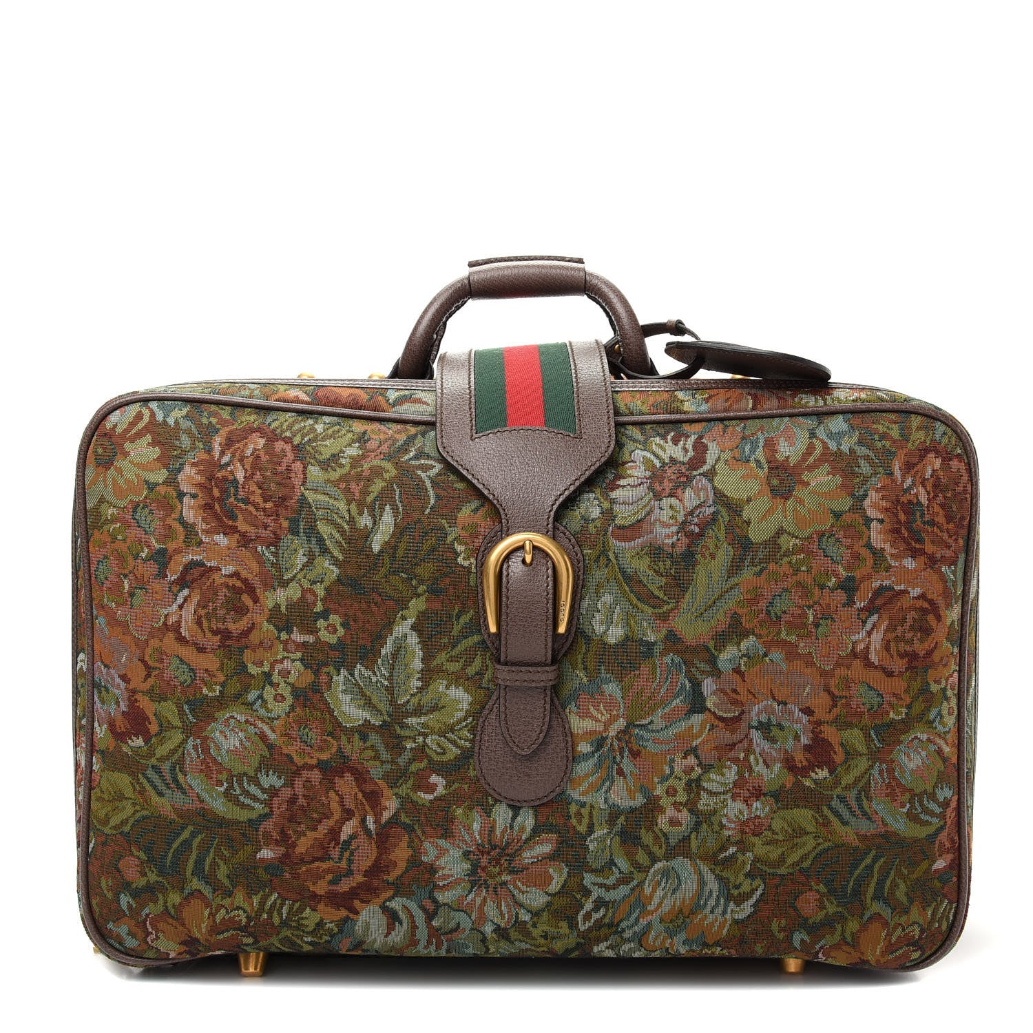 Gucci Brocade Floral Web Suitcase 1 of 8