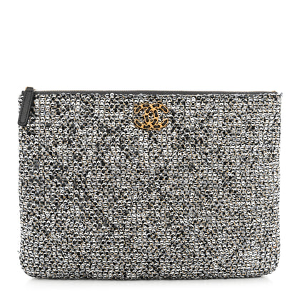 Chanel Sequins Medium 19 Pouch Silver 1 of 12