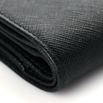 Prada Saffiano Metal Tab Wallet Black 7 of 10