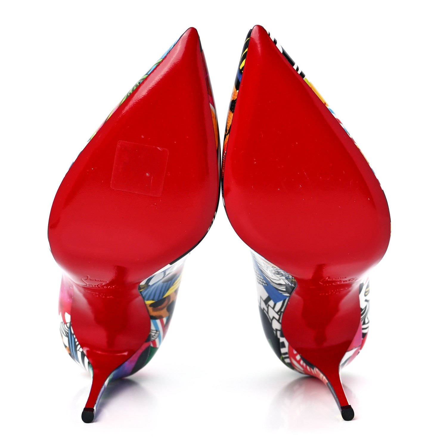 Christian Louboutin Patent Sapeur Hot Chick 100 Pumps 36.5 Multicolor 5 of 7