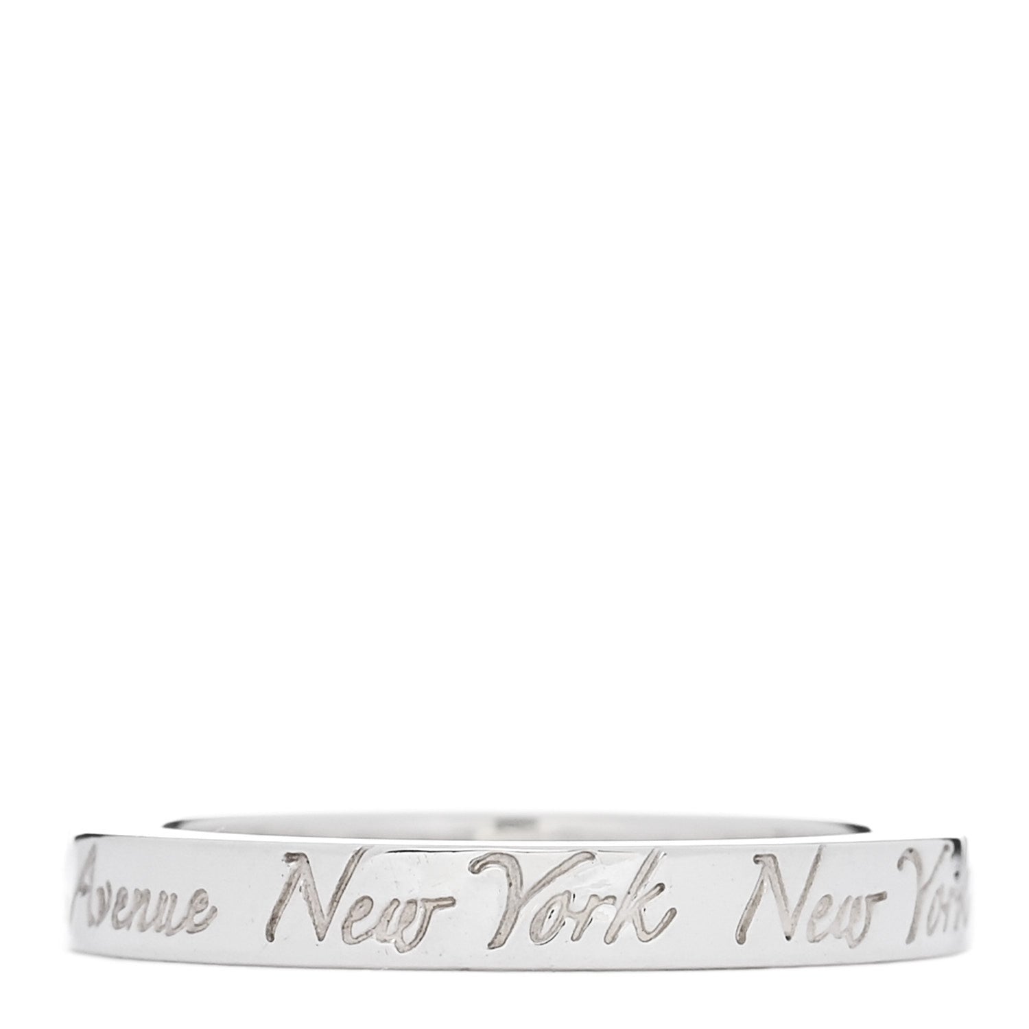 Tiffany Sterling Silver Narrow Notes Ring 52 6 3 of 4