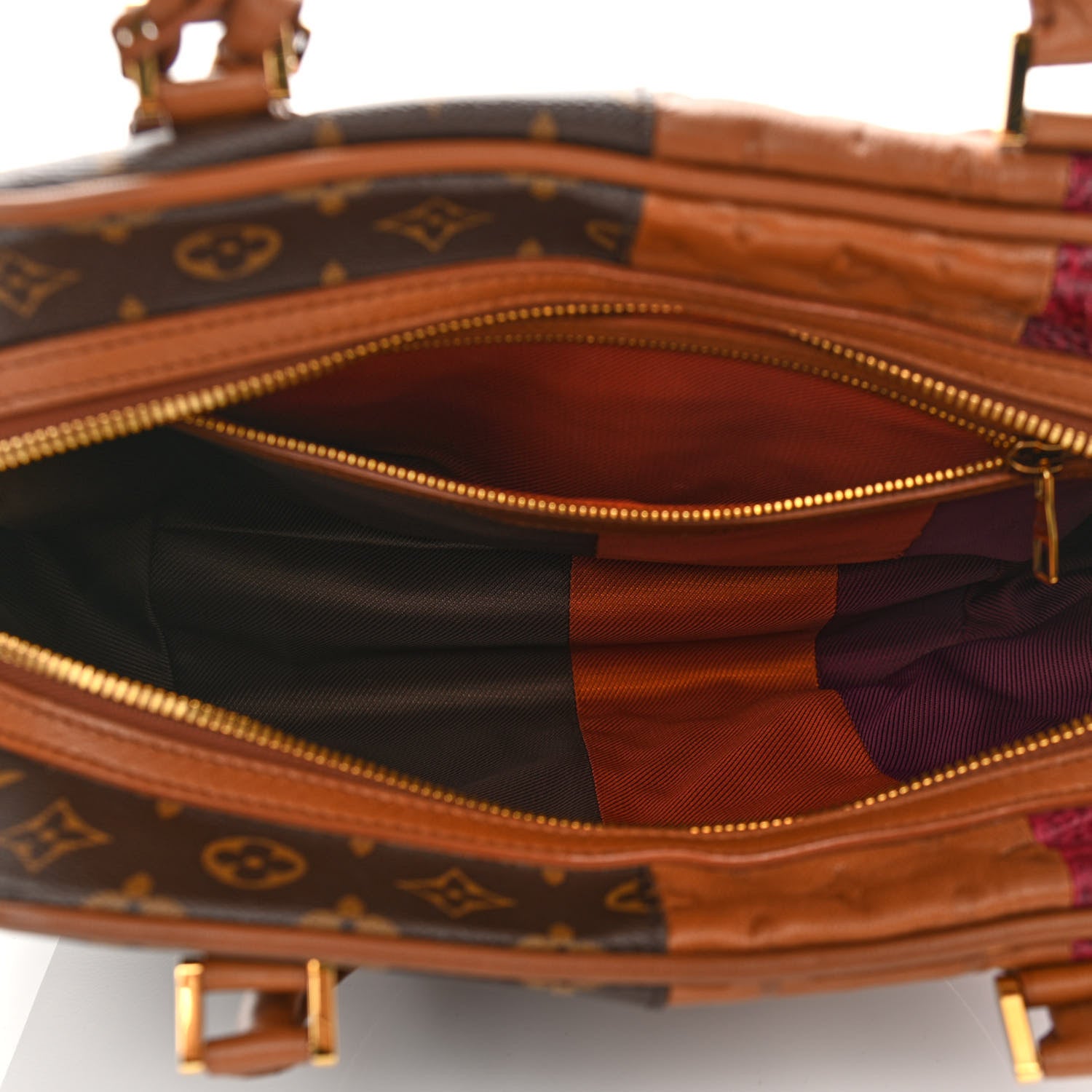 Louis Vuitton Monogram Stripes Medium Bag Bordeaux 5 of 9