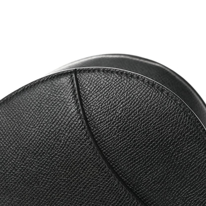 Christian Dior Grained Calfskin Saddle Bag With Strap Black 14 of 16