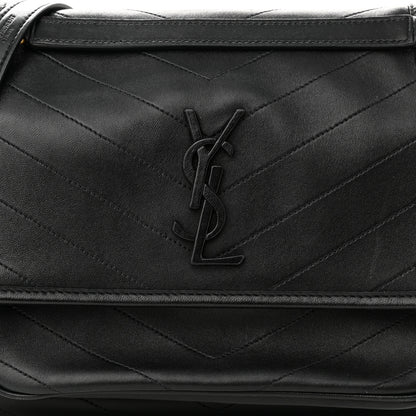 Saint Laurent Lambskin Matelasse Monogram Medium Niki Chain Satchel Black 8 of 10