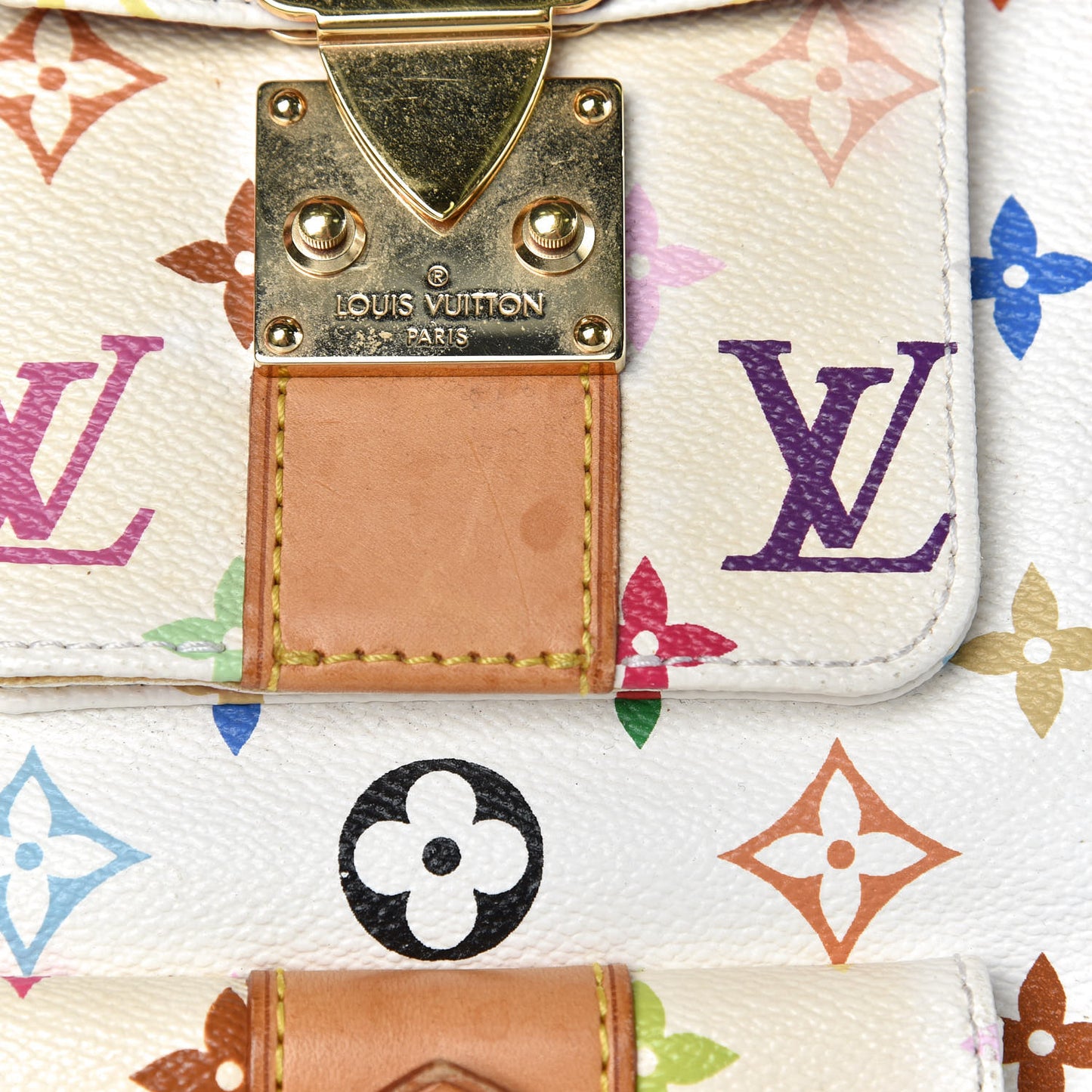 Monogram Multicolor Keepall 45 White