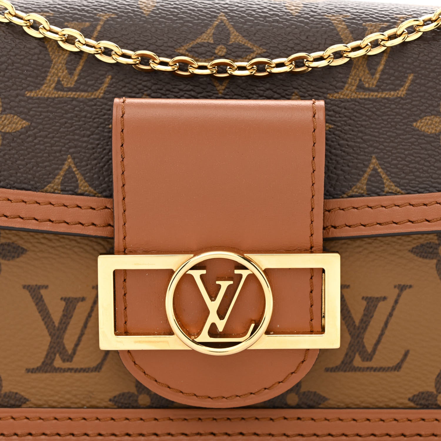 Louis Vuitton Reverse Monogram Dauphine Chain Wallet 7 of 9