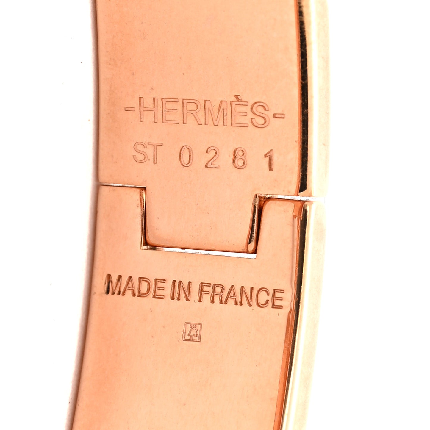 Enamel Narrow Clic Clac H Bracelet PM Rose Candeur