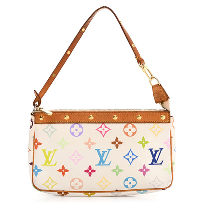 Louis Vuitton Monogram Multicolor Pochette Accessories White 1 of 16