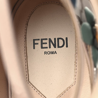 Fendi Patent Flowerland Strappy Flats 39 Nude 8 of 8