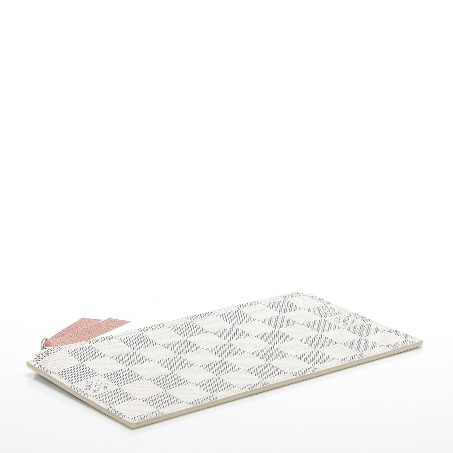 Damier Azur Felicie Chain Wallet Zippered Insert Rose Ballerine