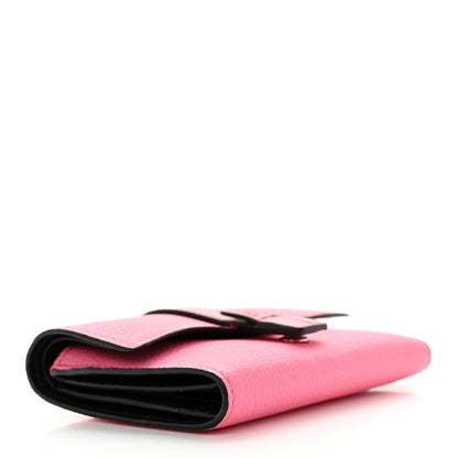 Loewe Grained Calfskin Small Vertical Wallet Wild Rose Raspberry 4 of 7