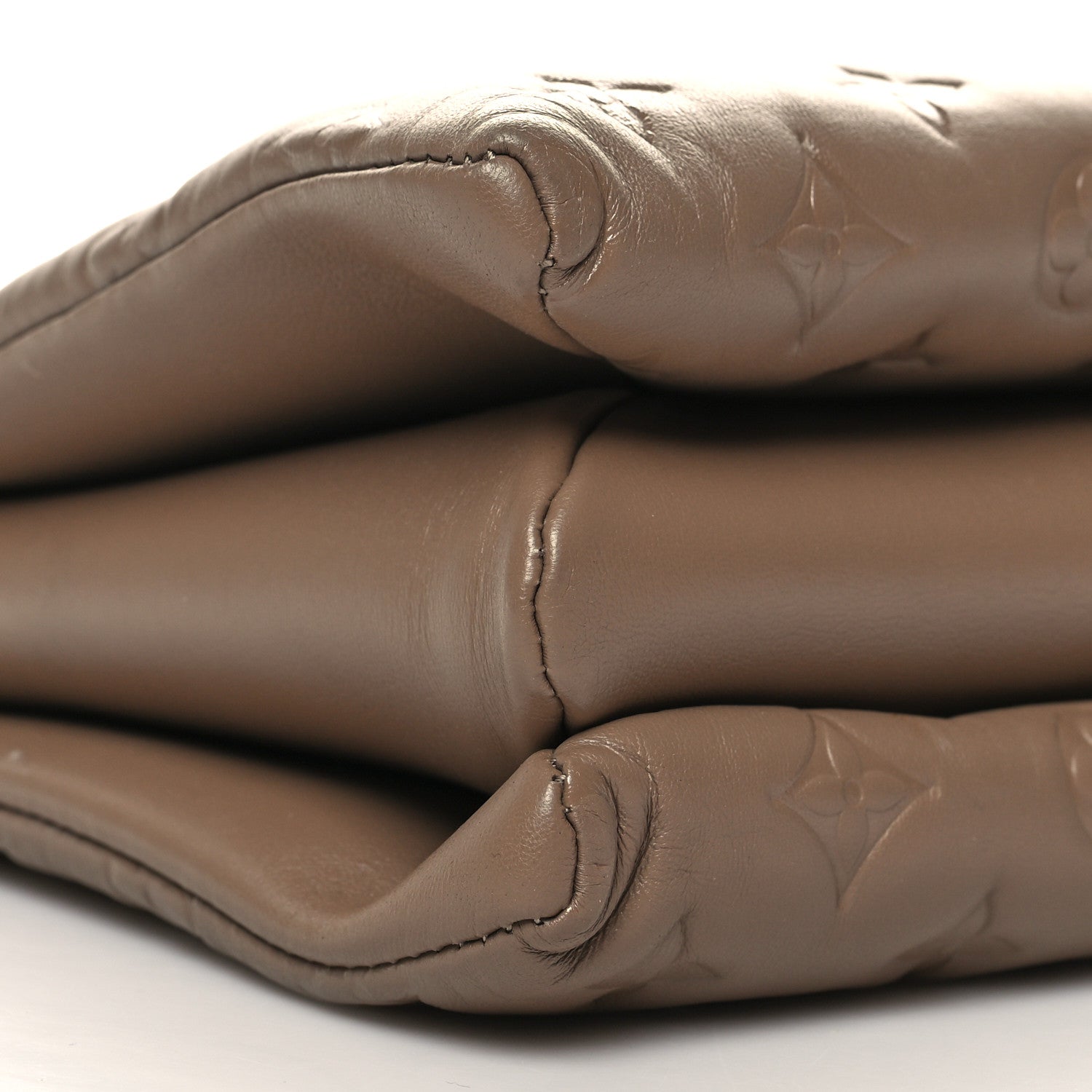 Louis Vuitton Lambskin Embossed Monogram Coussin PM Taupe 10 of 11