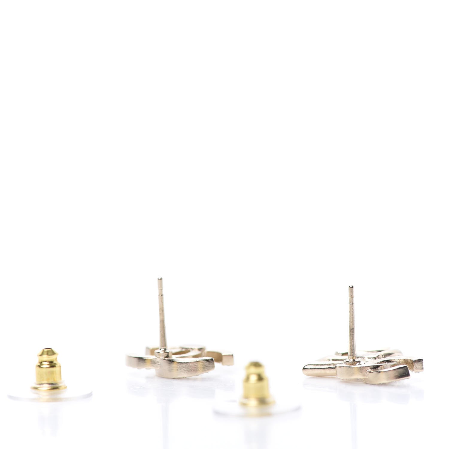 Chanel Crystal CC No 5 Earrings Gold 3 of 5